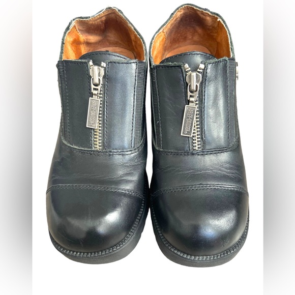 HARLEY DAVIDSON VTG 90s Y2K Chunky Heeled Black Bootie Women’s Size 5.5 - Picture 3 of 14